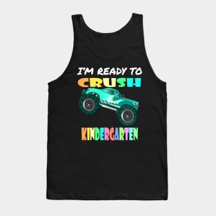 Kids I'm Ready To Crush Kindergarten Monster Truck Boys Tank Top